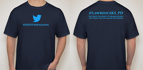 Twitter shirt of Lawrence Kansas PD